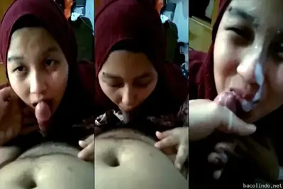 Bokep Hijab Cewek Jilbab Seksi Sepong Kontol Crot di Wajah